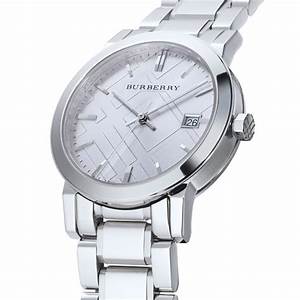 Burberry Small Check Stamped Bracelet Ladies Watch BU9035